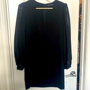 ZARA elegant cocktail dress size medium. Sheer sleeves. Gently worn